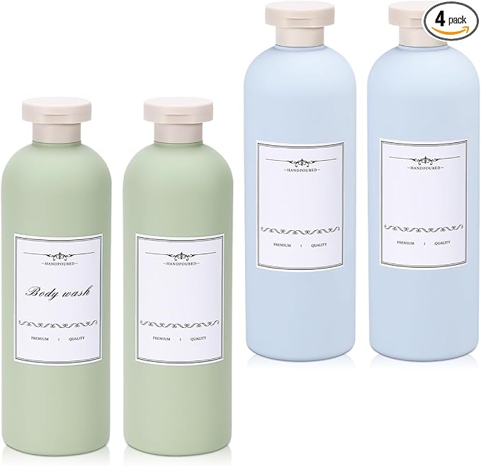 Travel Shampoo Bottle, Empty Plastic Squeeze Bottles 13.5oz by UMETASS