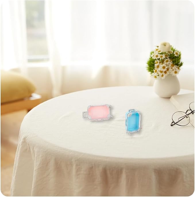 4Pcs 2 Colours Mini Suitcase Party Favor Gift Box Plastic Mini Luggage Empty - Image 6