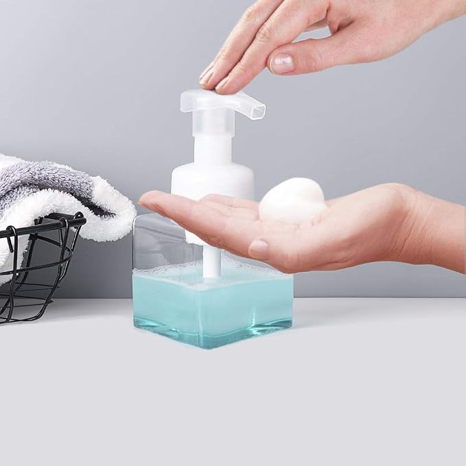 UUJOLY Foaming Soap Dispenser, 250ml Refillable Pump Bottle - Image 3