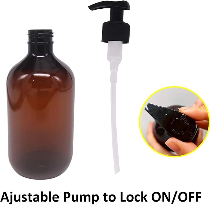 4 Pack 16 OZ Empty Plastic Pump Lotion Bottles - Image 4