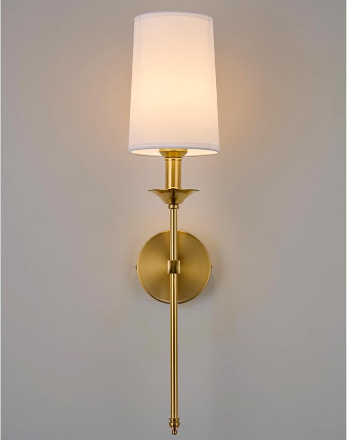 PASSICA DECOR Hardwired Wall Sconces Set of 2 Candle Gold Wall Light - Image 2