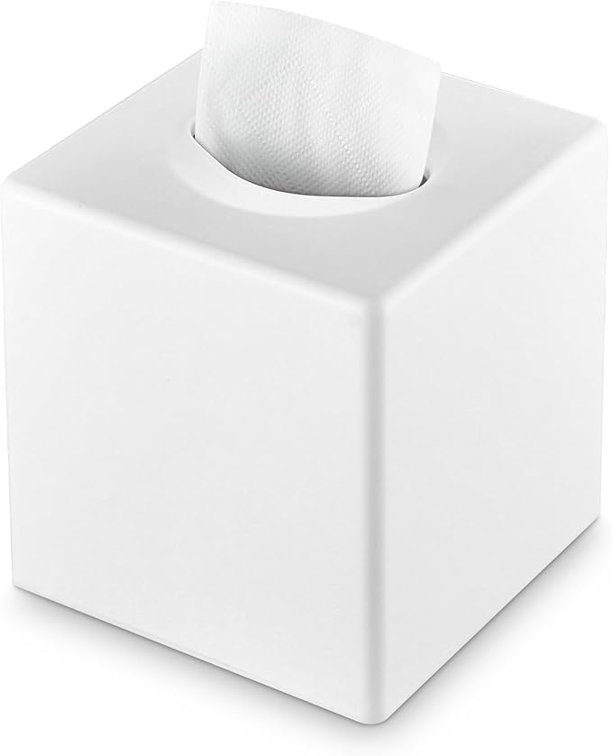 Tissue Box Cover, Square Facial Tissue Holder Storage by MoreTidierAndMoreFortunate