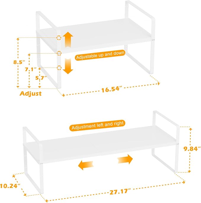 Slideep Expandable Cabinet Shelf Organizer Rack, Large Kitchen Cabinet - Image 2