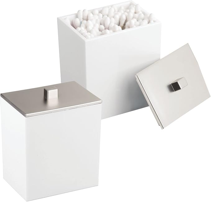 mDesign Plastic Rectangle Apothecary Canister - Image 10