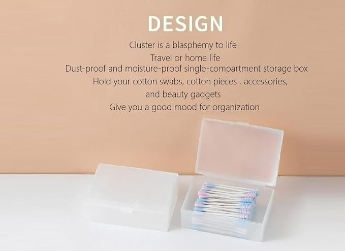 travel transparent cotton pads/swabs large capacity storage box - Image 4