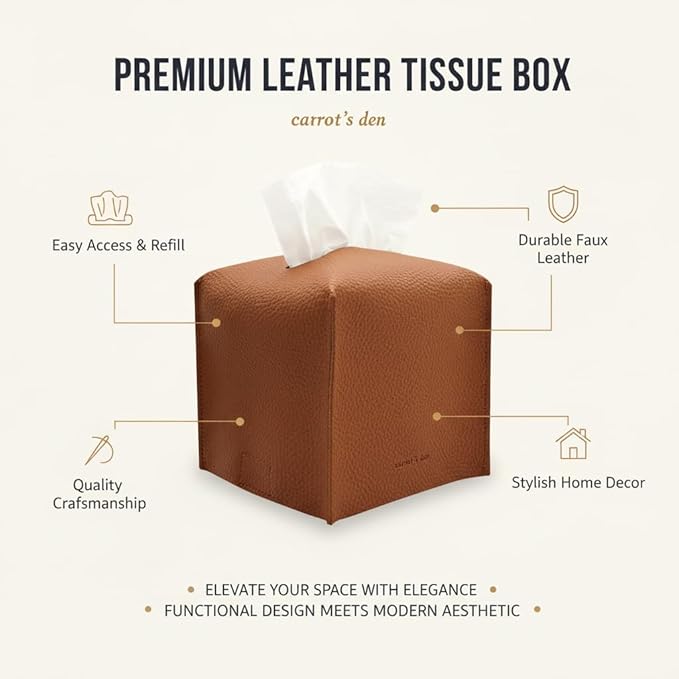 Tissue Box Cover Holder, Square - Image 4