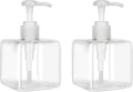 250ml Pump Bottle Dispenser Jansburg 2 Pack Refillable Square Plastic Lotion by Jansburg