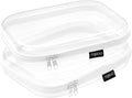 Hard Sided Clear Zipper Case for Storage- Professional-Grade Plastic Clear by Unknown
