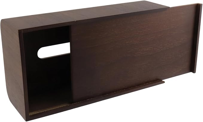 Geesatis Tissue Box Cover, Square Wood Tissue Box Holder, Rectangular Napkin - Image 3