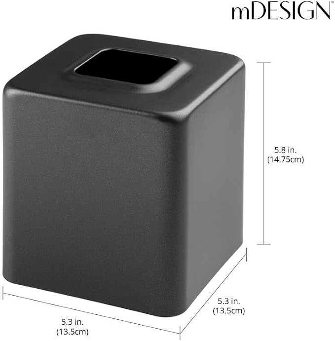 mDesign Tissue Box — Decorative Tissue Box Holder - Image 4