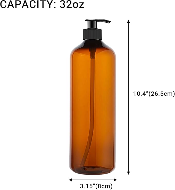 4 Pack 32 OZ Empty Plastic Pump Bottles - Image 2