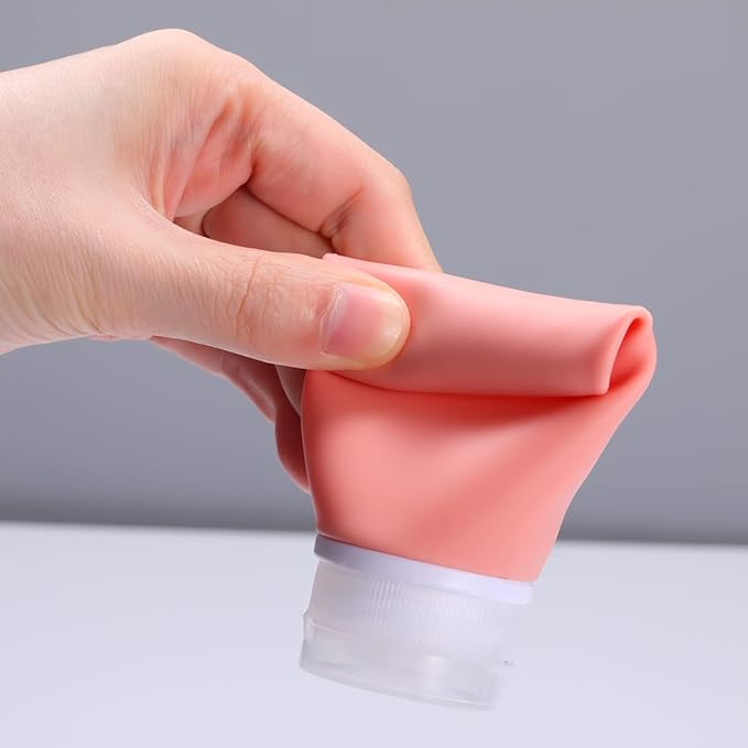 Leak Proof Silicone Travel Bottles, 4 Pack 2oz Liquid Squeezable Refillable - Image 3