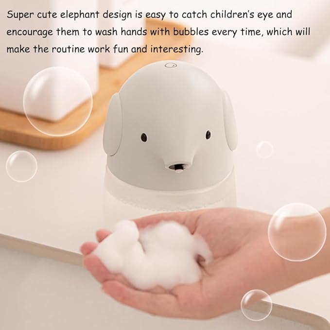 Automatic Soap Dispenser for Kids- Cute Elephant Touchless Foaming Hand Soap - Image 2