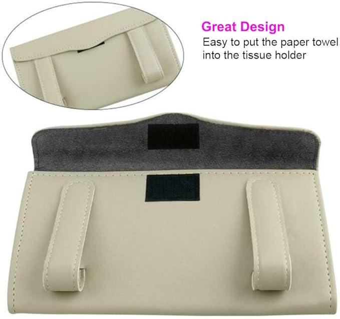 Car Tissue Holder, Sun Visor Napkin Box, Auto Napkin Case - Image 6
