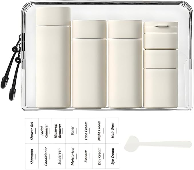 5 Pack Brief and Fashion Travel Bottles TSA Approved, BPA Free Travel Size by Sprigold