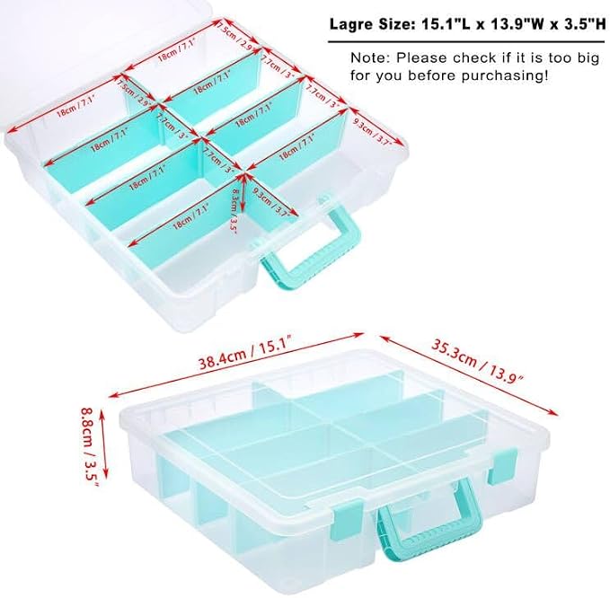 BTSKY Clear Plastic Dividing Storage Box - Image 4