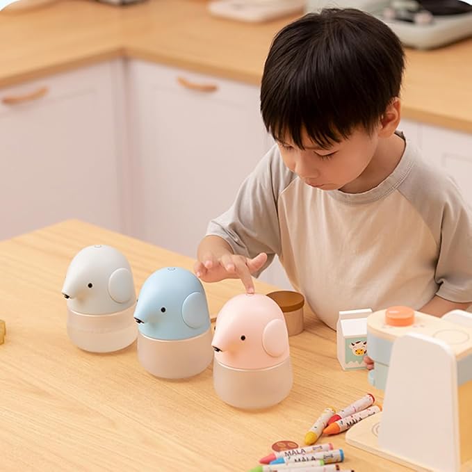 Automatic Soap Dispenser for Kids- Cute Blue Elephant Touchless Foaming Hand - Image 6