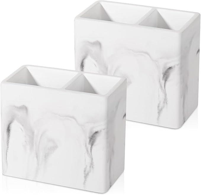 Diatomite Toothbrush Holder 2 Slots Tooth Brush Holder by Heagoale