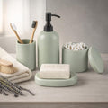 Ceramic Bathroom Accessories Set 4 Pcs – Modern Scandinavian Neutral Bathroom by AvaNord