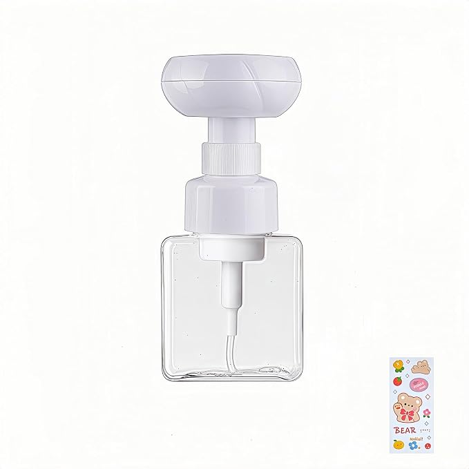 Flower Foam Dispenser Pump Bottle-250ml Reusable Plastic Soap Dispenser by Unknown