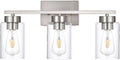 3-Light Bathroom Vanity Light, Modern Brushed Nickel Wall Lights by A1A9
