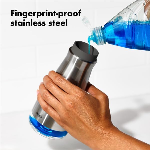 OXO Good Grips Stainless Steel Soap Dispenser, Kitchen and Bathroom Accessories - Image 4