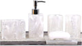 Resin Soap Dish, Soap Dispenser, Toothbrush Holder & Tumbler Bathroom Accessory by LUANT