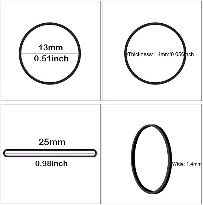 Rubber Bands mini 2000pcs rubber band black 0.5inch small Rubber Band Mini Soft - Image 2