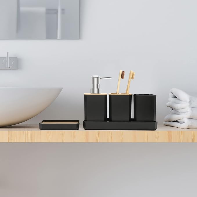 FEILANDUO Bathroom Accessories Set, Soap Dispenser, Soap Dish, Toothbrush Holder - Image 6