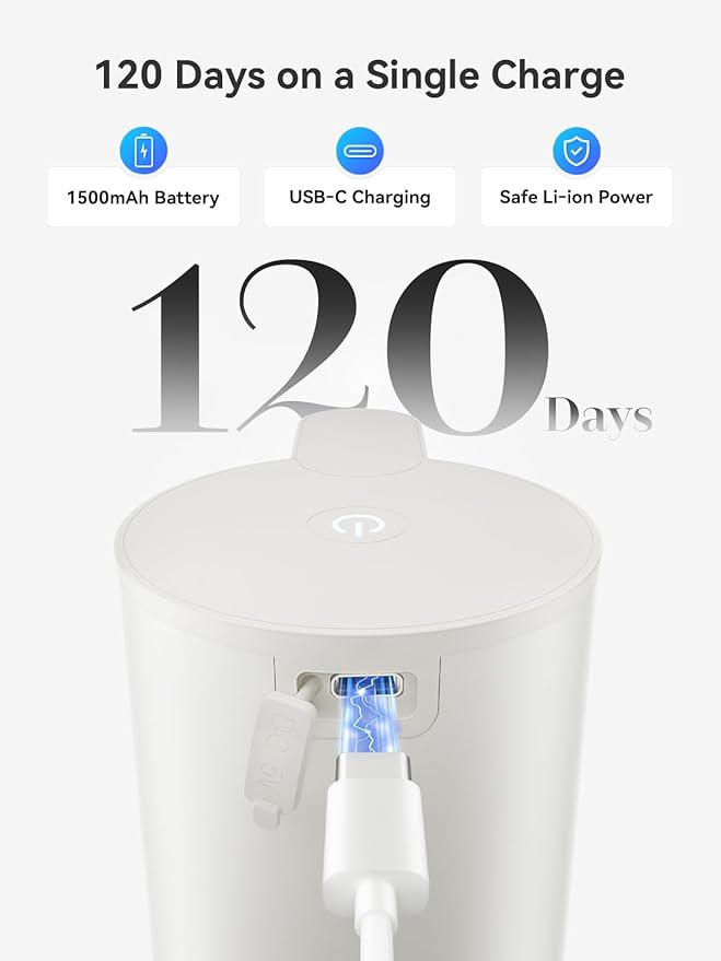 SUNLY Automatic Foam Soap Dispenser, 0.2s Fast Sensor, USB-C Rechargeable - Image 5