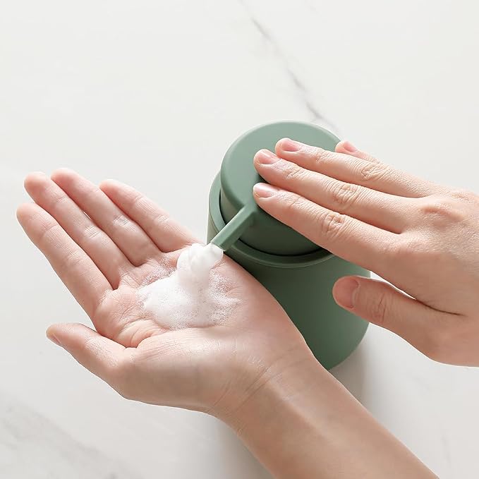 Sage Green Foaming Hand Soap Dispenser Plastic 11 oz - Image 5