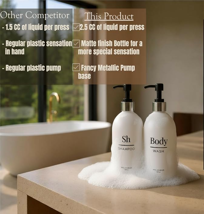 Shampoo & Conditioner Shower Dispenser Set, Pearl White - Image 4