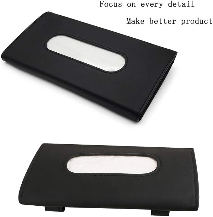 Fredysu Car Visor Tissue Holder, Sun Visor Napkin Holder Backseat Tissue Case - Image 4