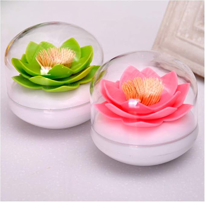 Bloss Lotus Cotton Swab Holder Q-tip Holder Cotton Bud Swabs Toothpick - Image 8
