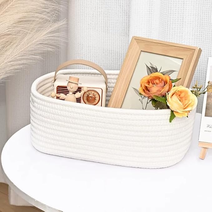 Storage Baskets for Organizing, Small Woven Basket Set of 4 - Image 3