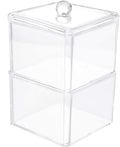 Square Acrylic Cotton Ball Pads Gauze Swab Holder Organizer Q-tip Dispenser by KWCollection