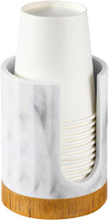 Luxspire Dixie Cup Dispenser, 5-7oz Bathroom Cup Dispenser, Marble Resin Dixie by Luxspire