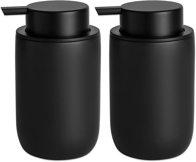 Hand Soap Dispenser for Bathroom Decro, Ceramic Liquid Pump Bottles Refillable by JiatuA