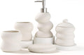 Bathroom Accessory Set 5PCS, Ceramic Bathroom Accessories Set, Irregular Shape by ANTISSHOME