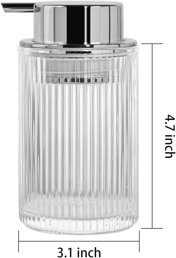 Foaming Soap Dispenser, 12 Oz Thick Glass Foam Hand Soap Dispenser, Refillable - Image 6
