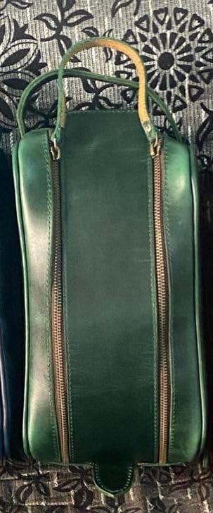 10.5" Premium Buffalo Leather Unisex Toiletry Bag Travel Kit by MILITARIASTUFFS