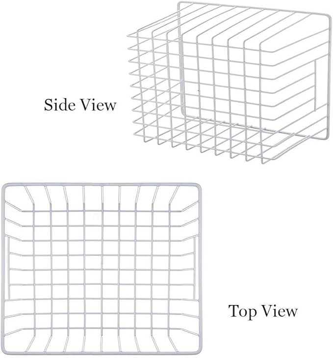 SANNO Freezer Wire Storage Organizer Basket, Refrigerator Storage Baskets Bins - Image 2