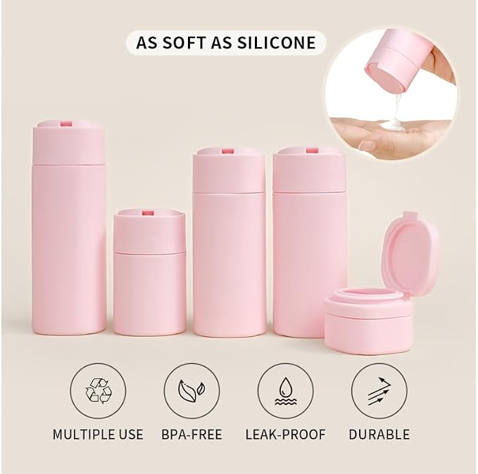 5 Pack Brief and Fashion Travel Bottles TSA Approved, BPA Free Travel Size - Image 4