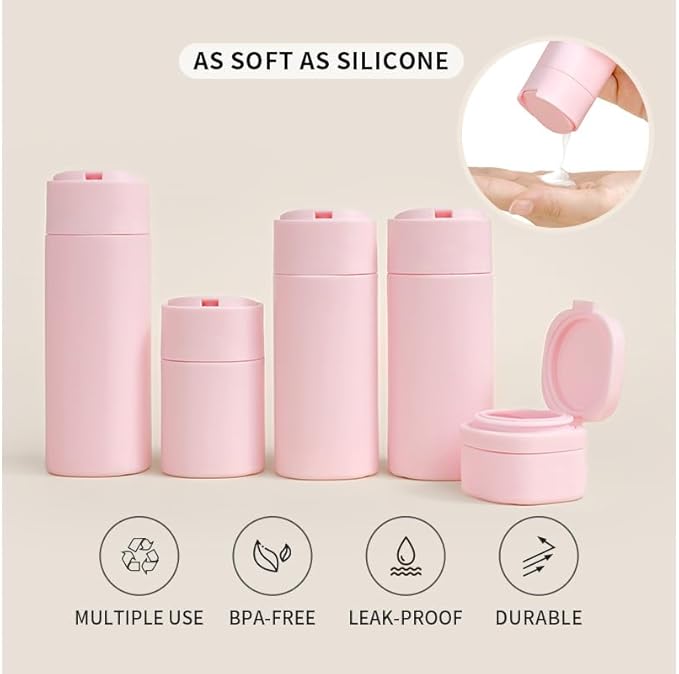 5 Pack Brief and Fashion Travel Bottles TSA Approved, BPA Free Travel Size - Image 4