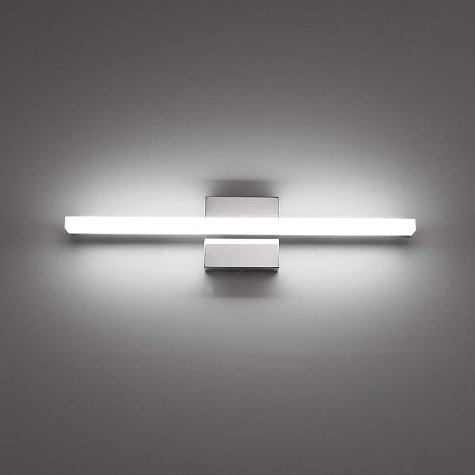 Combuh Modern Bathroom Light Fixtures Over Mirror, 16 Inch IP44 9W Chrome by Combuh