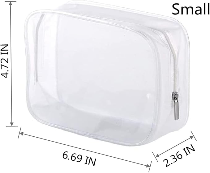 6 Pack Clear Toiletry Carry Pouch - Image 3