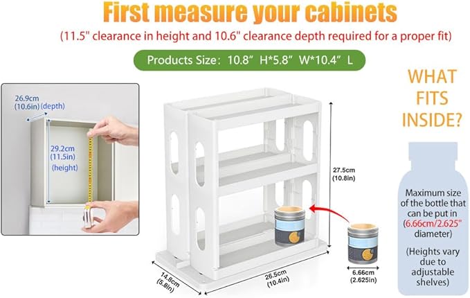 Medicine Organizer 2 Three-Decker Shelves Cabinet Storage Rack Organizer - Image 2