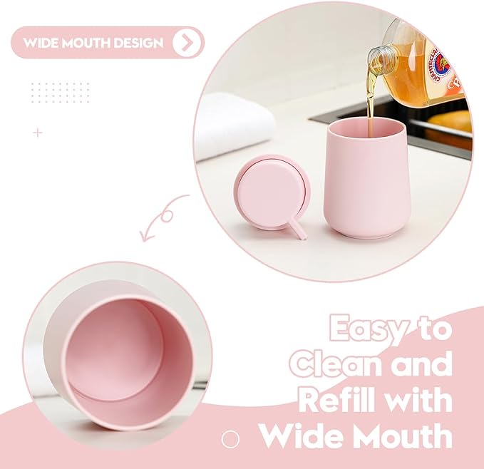 Matte Light Pink Foaming Hand Soap Dispenser Plastic 11 oz - Image 6