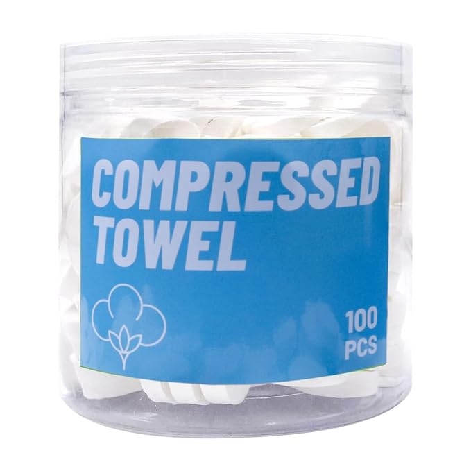 100 PCS Canned Compressed Face Towels, Compressed towels by coldcool