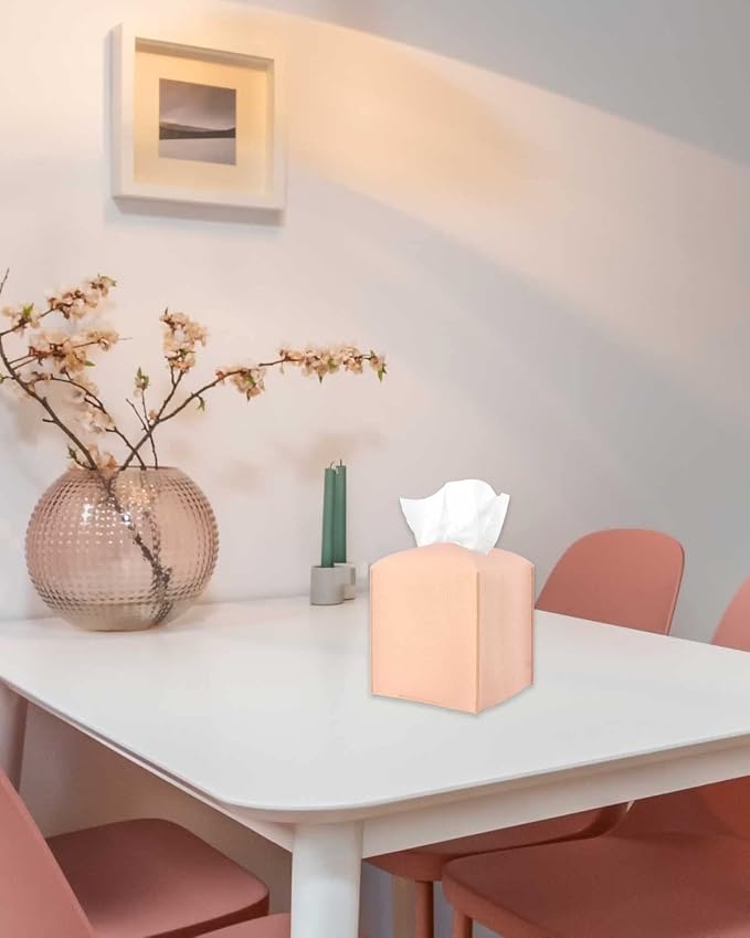 Pink Tissue Box Cover Leather – - Image 6